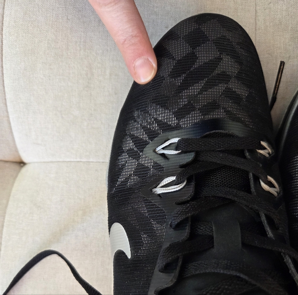 Nike Free 5.0 Black Metallic Sneakers Womens 7.5 TR Fit 5 Chic Athleisure Shoes - Picture 7 of 14
